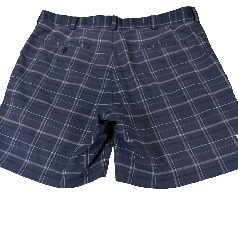Nike Golf Dri-Fit Shorts Mens 36 Blue‎ Plaid Polyester Spandex Performance - Picture 6 of 9